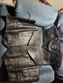 Jack's Flaps leather biker vest sz. 60