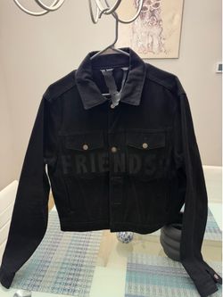 Vlone FRIENDS Denim Black on Black Men's Jacket