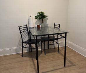 Glass top table