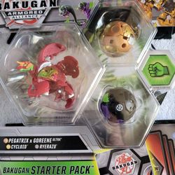 BAKUGAN STARTER PACK - PEGATRIX x GOREENE - CYCLOID - RYERAZU - BRAND NEW!