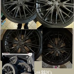 24”s black 6 lug z71 rims