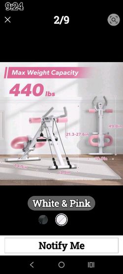 MERACH Ab Workout Equipment, Ab Machine For Home Gym, Height Adjustable Ab Trainer, Foldable Fitness Equipment, Abdominal Trainers Ab Workout Machine