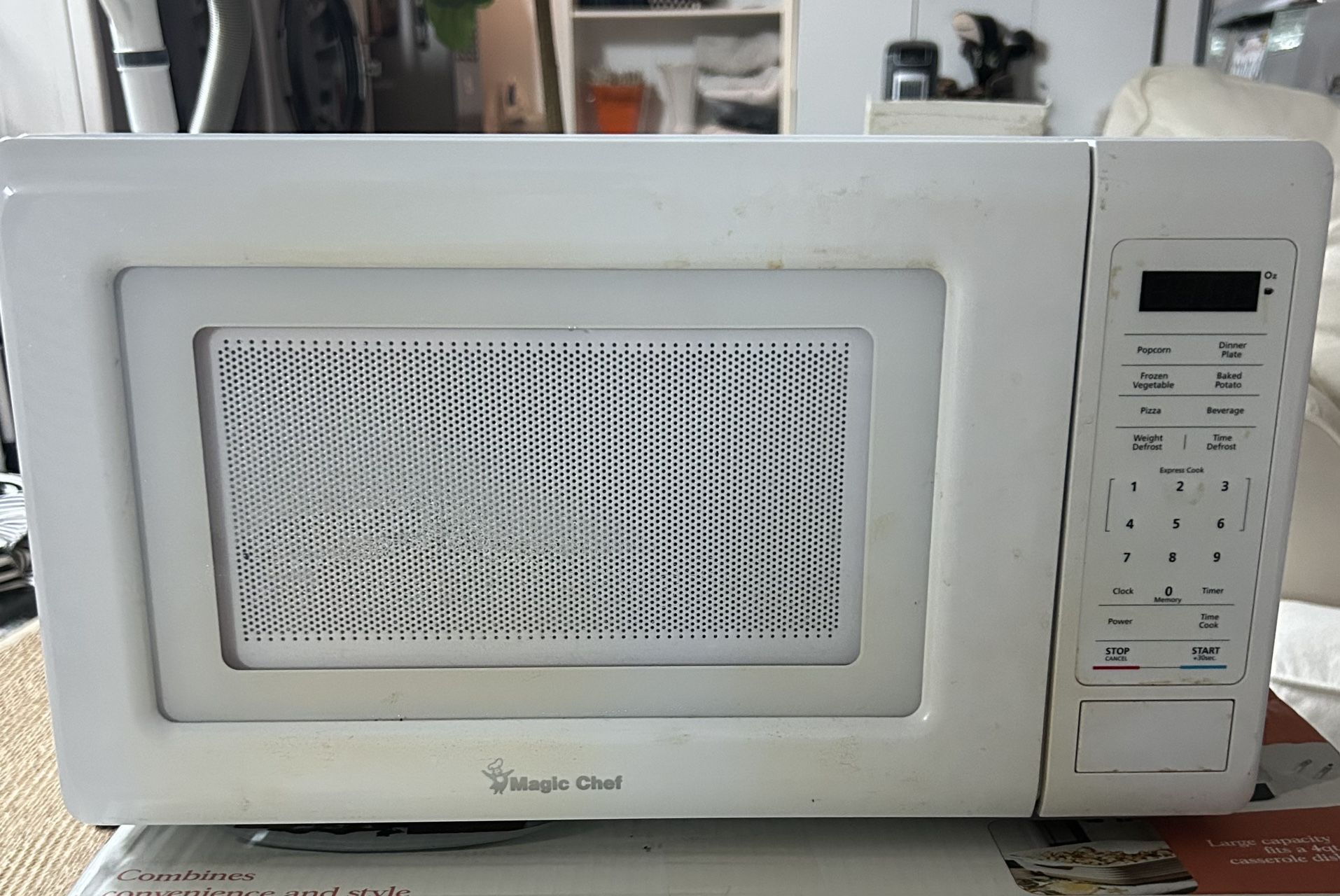 White Countertop Microwave
