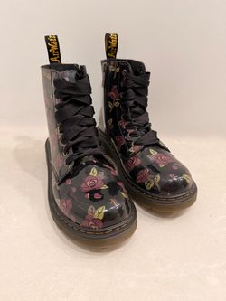 Dr. Martens Girls Floral Boots Size 4