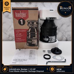 InSinkErator Badger 1 1/3 HP Food Waste Disposer Open Box Missing Parts