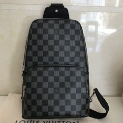 LOUIS VUITTON Avenue Sling Bag Damier Graphite Backpack shoulder