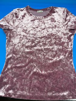 Free People Pink Velvet T-shirt Women’s M