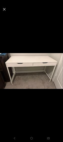 White Desk with Two Drawers