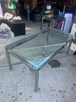 Accent glass tables