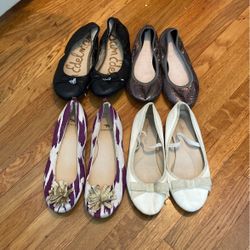 Lot Girls Size 1 Flats