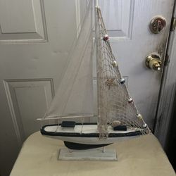 Wooden sailboat