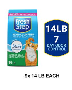 Fresh Step Cat Litter 9 Bags / 14Lb Each
