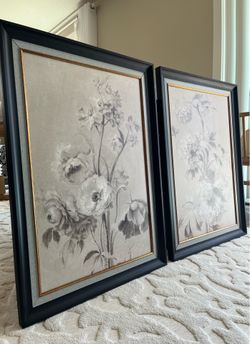 Two large vintage wall art