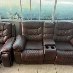 Sofa en venta reclinable super comodo dos sofas de 5 asientos