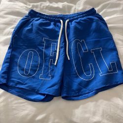 OFCL Blue Shorts with Drawstring
