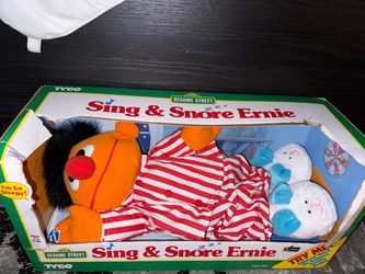 Sesame St Sing & Snore Ernie Doll By Tyco