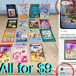 $9 For All Bundle of level 1 & level 2 kids books great for Kindergarten & 1st grade total of 15