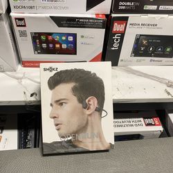 Wireless Bone Conduction Sport Headphones with Built-In Mic - Black