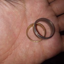 Gold And Silver Stainless Steel Rings ,$5 Each, $40 For All