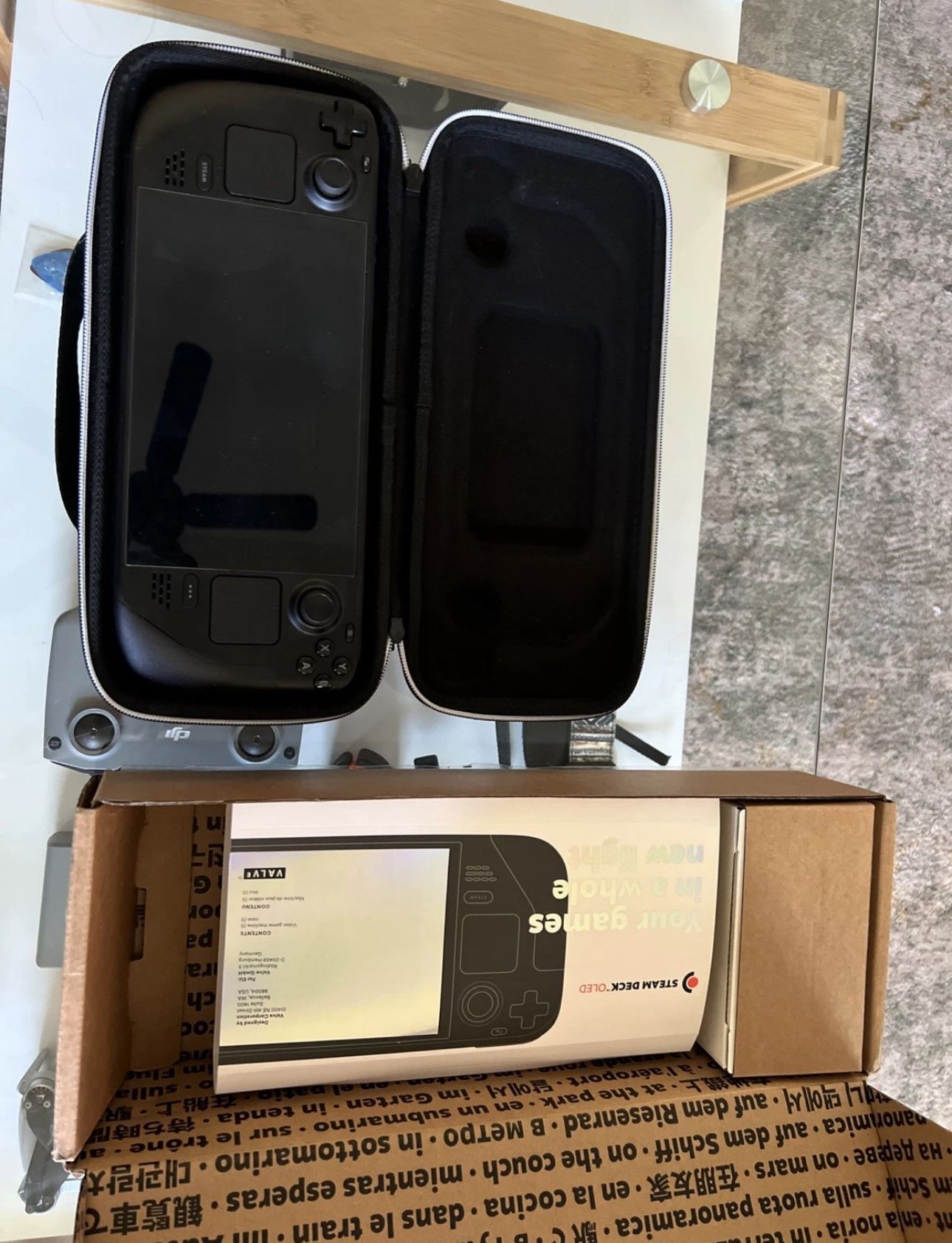 A Great Condition OLED Handheld Console Black, 512GB with Case and Charger