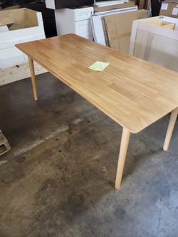 Natural Wood Dining Room Table