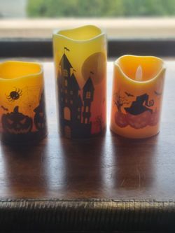 Halloween Flameless LED Candles Set of 3