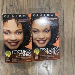 Clairol Textures & Tones Permanent Hair Dye, 1N Natural Black