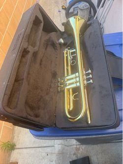 Trumpet and case