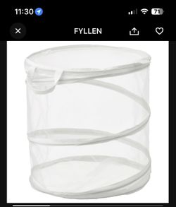 Laundry basket, white, 21 gallon