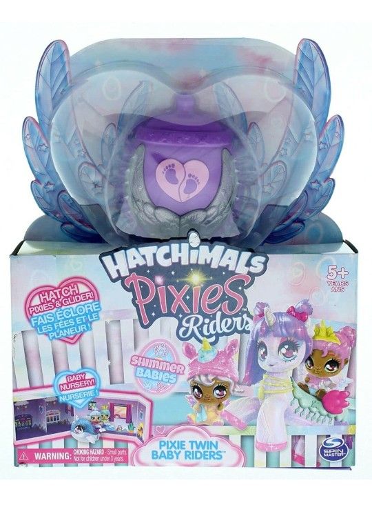 Hatchimals Pixies Riders: Pixie Twin Baby Riders (Style May Vary)

