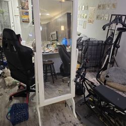 Adjustable Self Standing Long Mirror