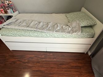 Twin trundle bed.