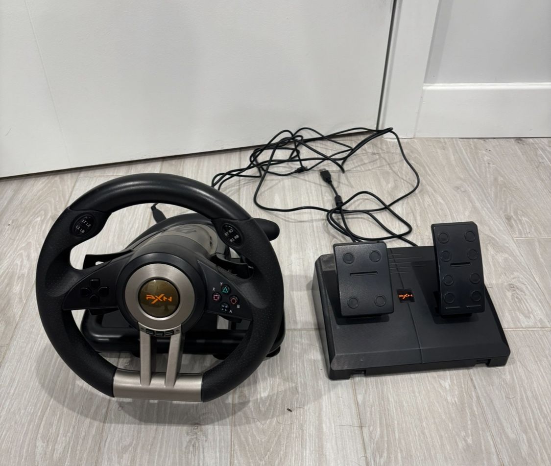 PXN V3II 180° PC Racing Wheel with Pedals for PS4, Xbox One, Switch, PC - USB