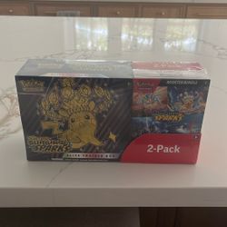 Pokemon Surging Sparks Elite Trainer Box  Booster Bundle  SEALED 2-PACK IN HAND