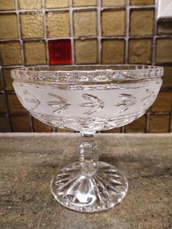 Vintage Crystal Compote Candy Dish