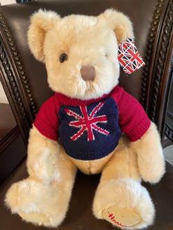 Harrods Union Jack Teddy Bear Plush