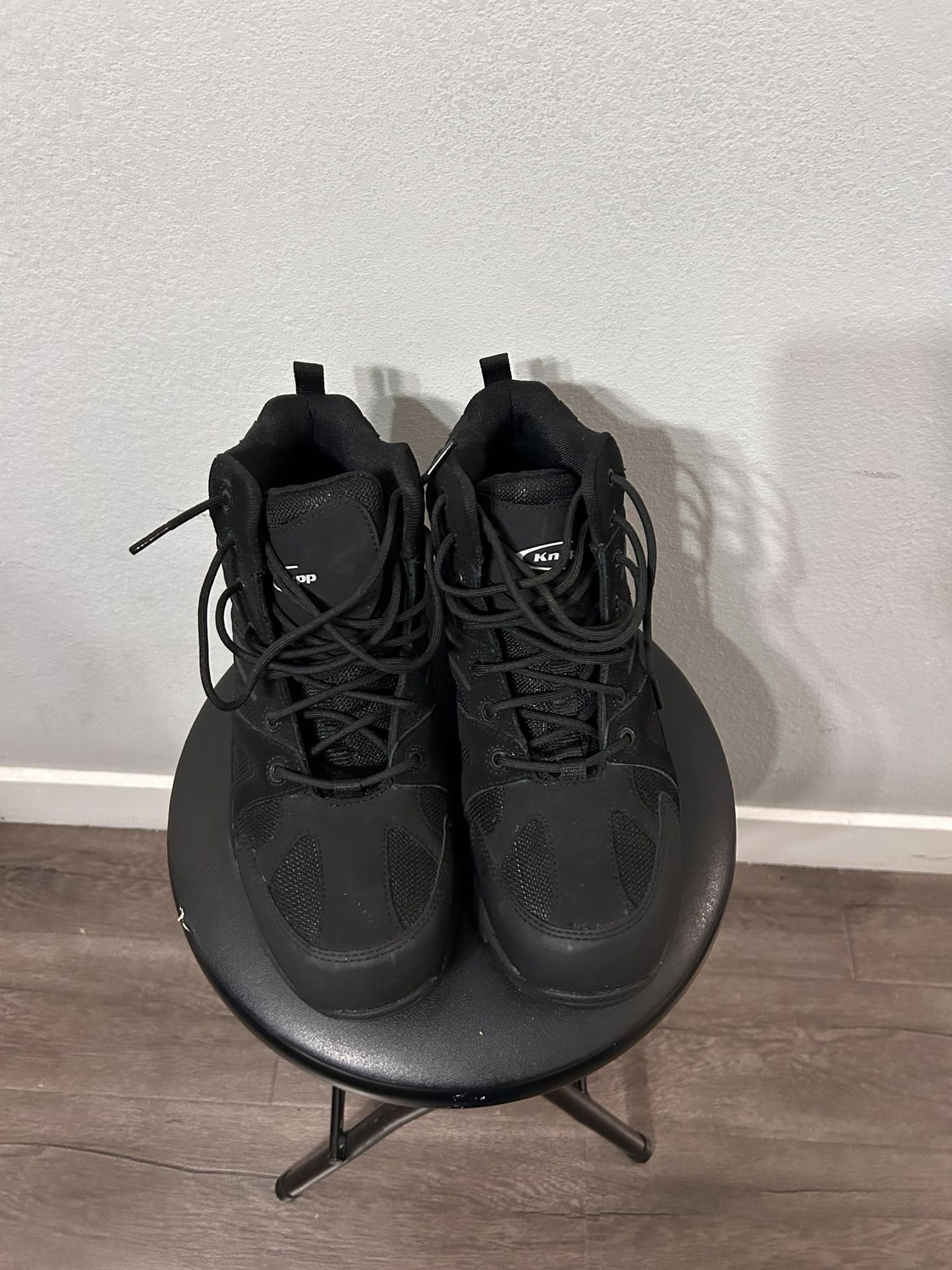 Black Boots Steel Toe 10WIDE