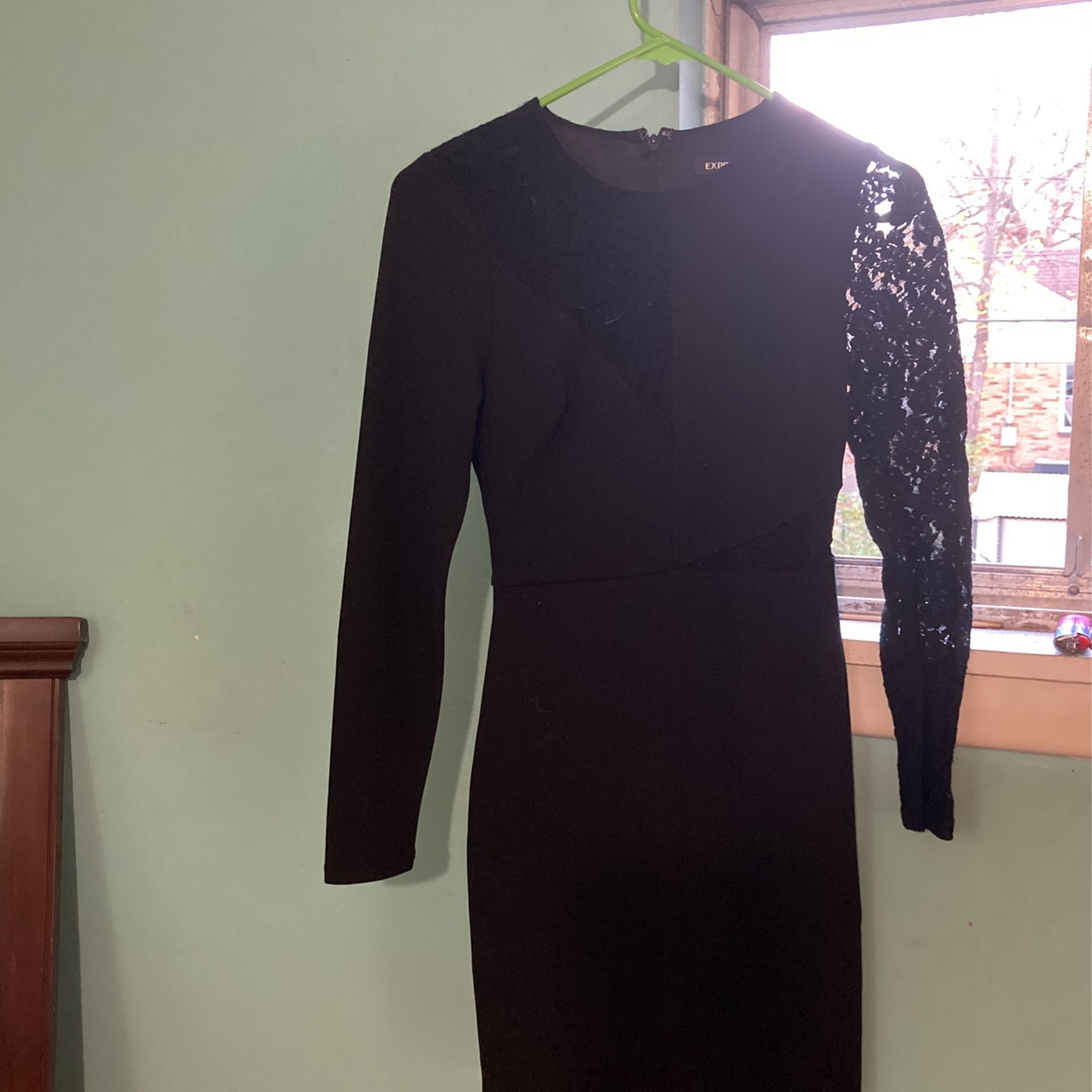 Long Sleeve Black Dress Size XXS