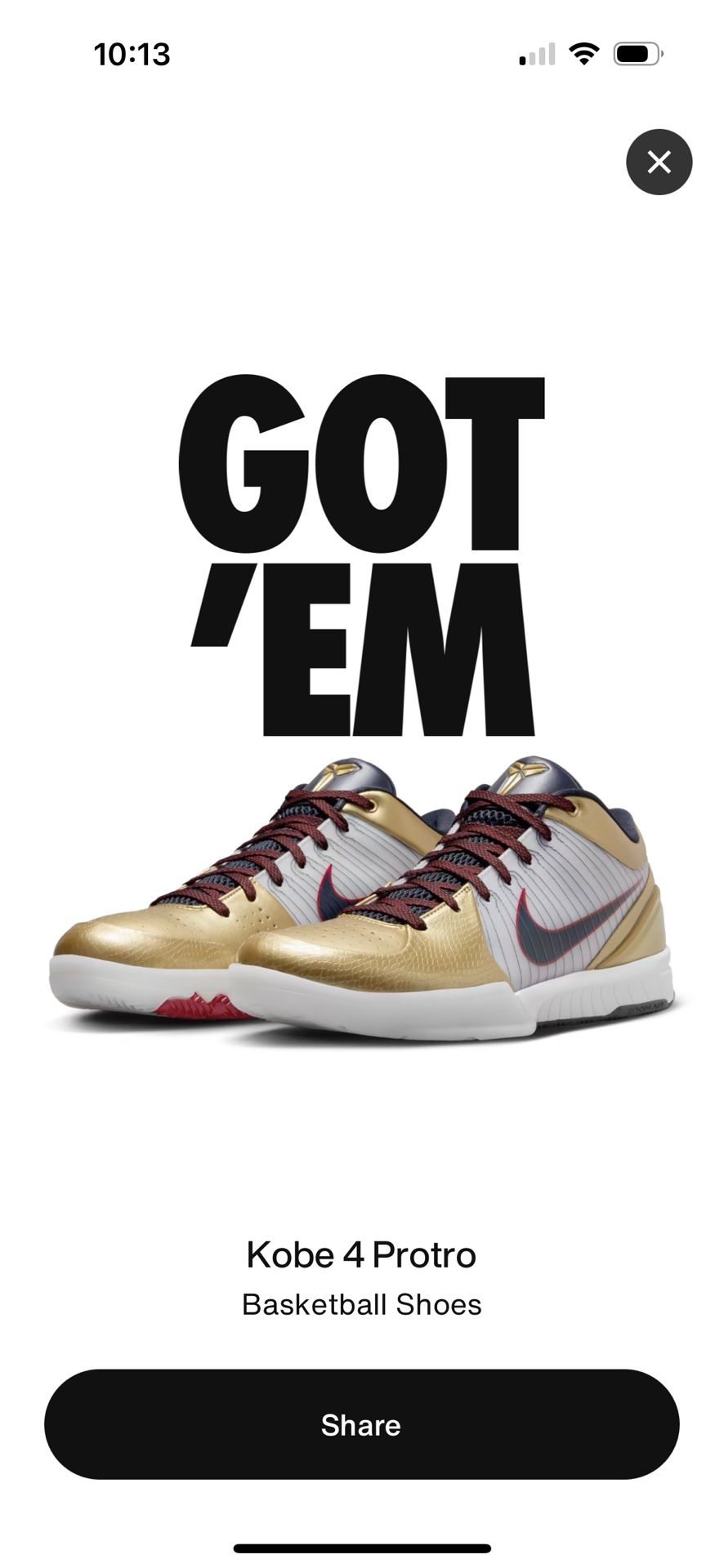 Kobe 4 Protro Gold Medal Size 8,All Products : American Fashion Style Bags On Sale