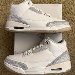 Size 8.5 (Worn once, with original box) - Air jordan 3 retro SE craft ivory