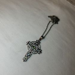 Solvar Multicor Crystal Cross Pendant Necklace