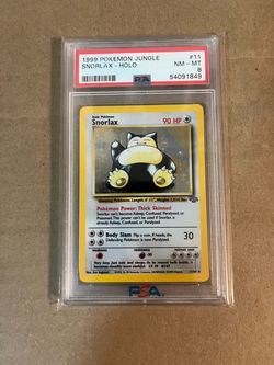 1999 Pokemon Jungle Snorlax Holo #11 PSA 8