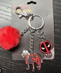 New Marvel Studios Deadpool & Wolverine Dogpool Sales One Keychain