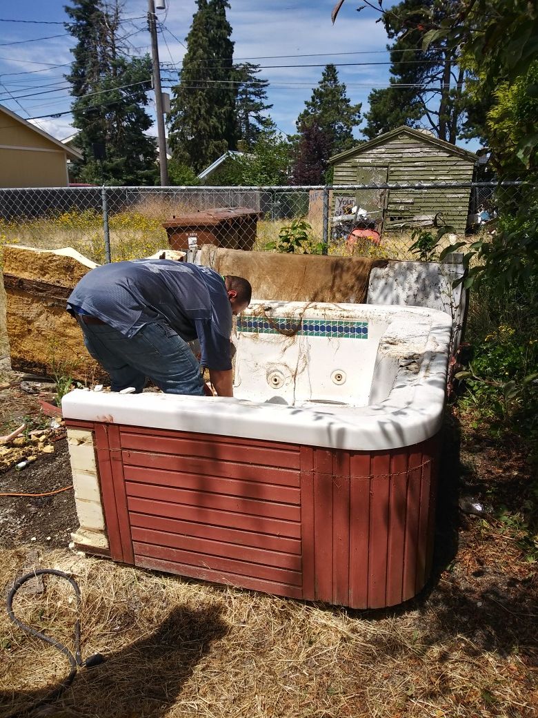 Hot tub removal