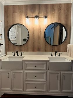 Double sink vanity 72w x 23dd x 35h