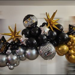 New Years Balloon Garland 6ft