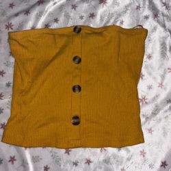 Mustard Ladies Halter Top 🧡