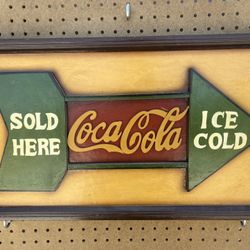 New Vintage CocaCola Sign (wood)