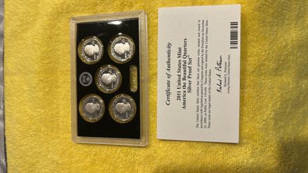 2011 - S United States Mint America The Beautiful Quarters Silver Proof Set 90%