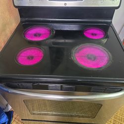 GE GLASSTOP STOVE OVEN STAINLESS